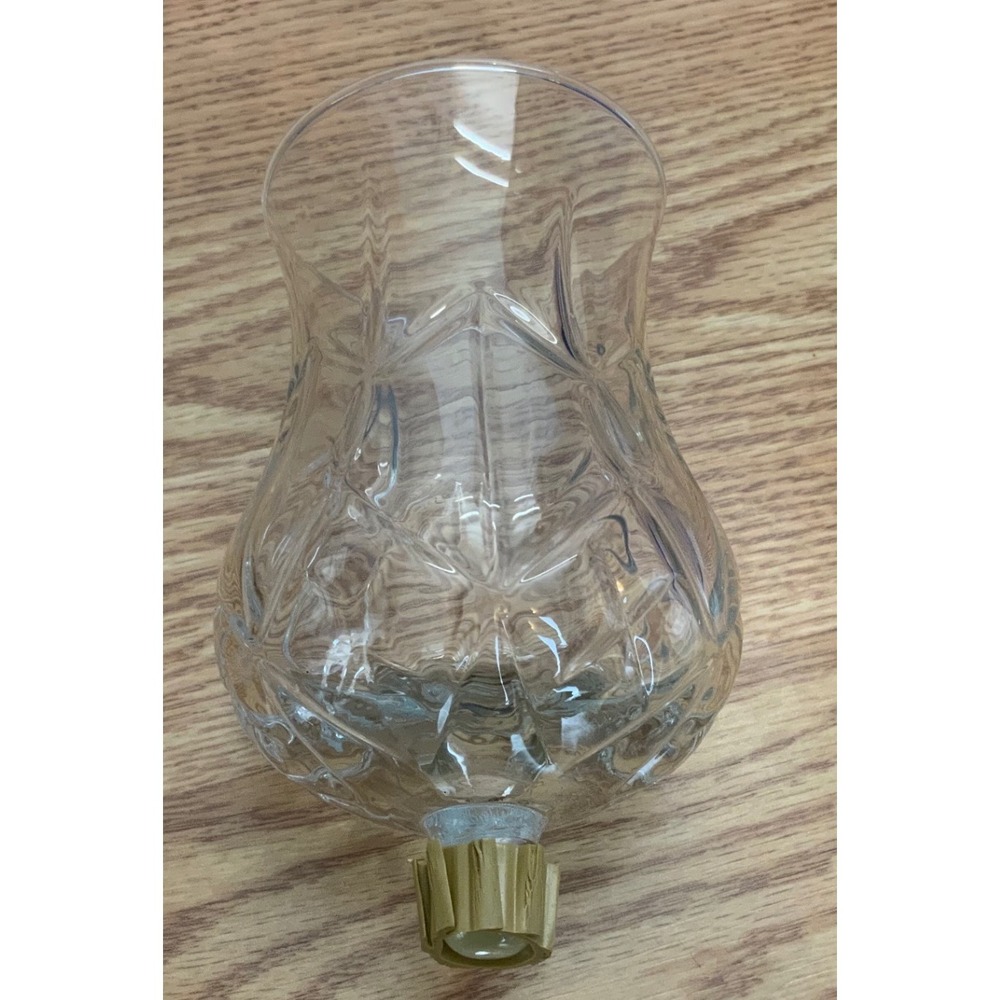 Vintage Home Interiors Crystal Clear Glass Hurricane Votive Cup 5 1/2"
